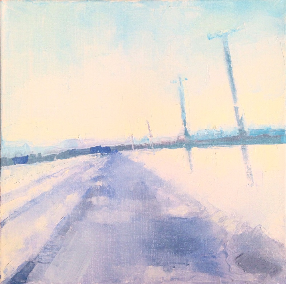 "South Bound to Middlebury", oil on canvas, 12x12, $500 * Giclee Print Available