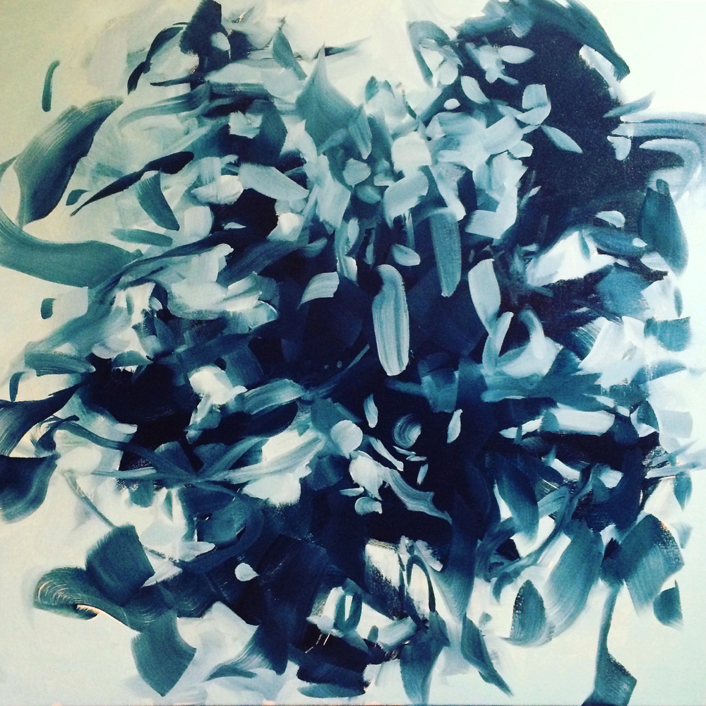 "Winter Love Burst", oil on canvas, 34x36