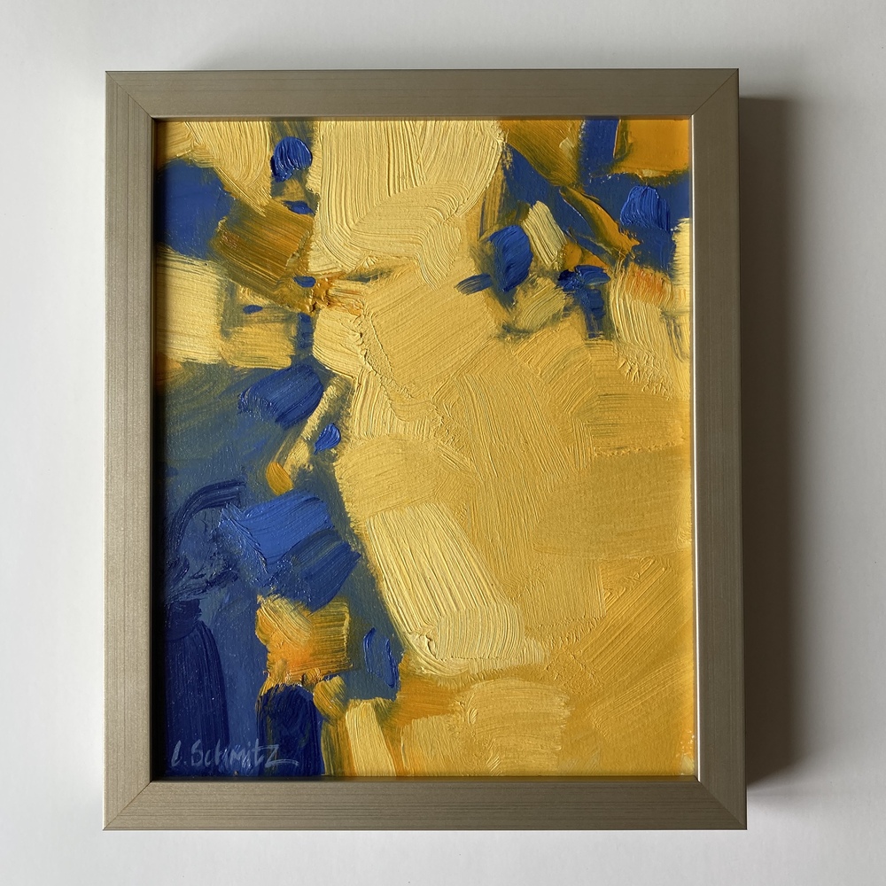 The Space Between, Oil on Arches Huile Paper, Framed